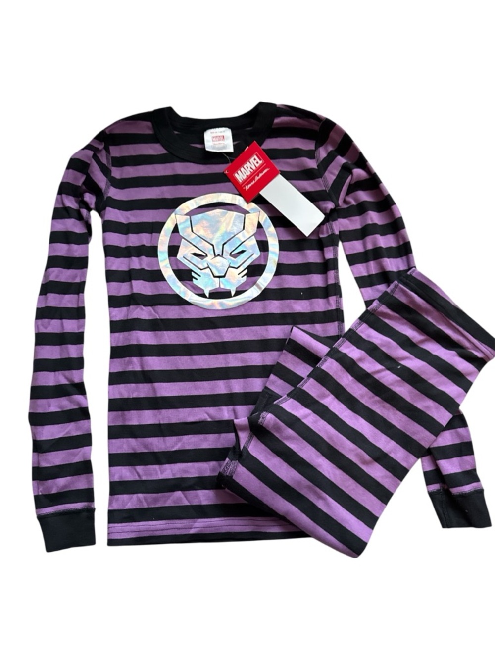 NWT Hanna Andersson x Disney x Marvel x Black Panther Pajama Set with Holo print